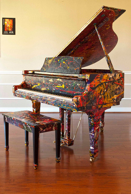 Melissa Ayr Art Painted Piano Live Energy Melissa Ayr Art Painted Piano "Live Energy" Young Chang